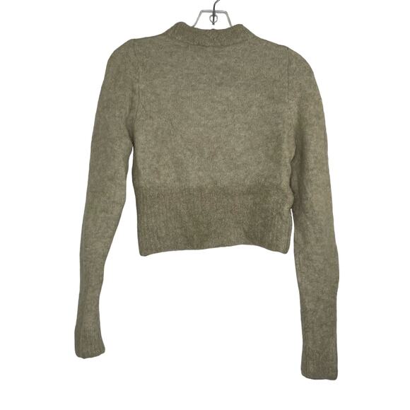 & Other Stories beige fuzzy knit cropped soft sweater size XS Alpaca blend - Picture 4 of 11